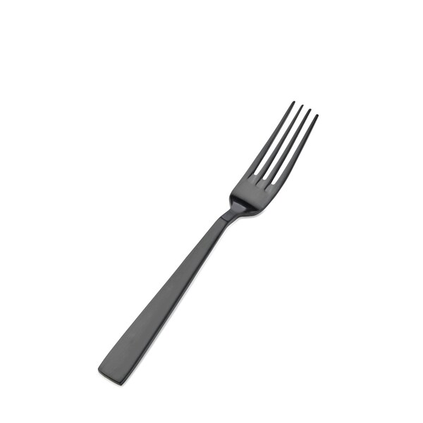 Bon Chef Roman, Salad/Dessert Fork, Matte Finish, 18/10, 7.13" - Black Matte , set of 12 S3707BM - main
